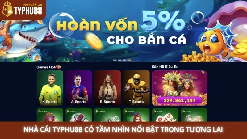 Nhà cái Typhu88 có tầm nhìn nổi bật trong tương lai