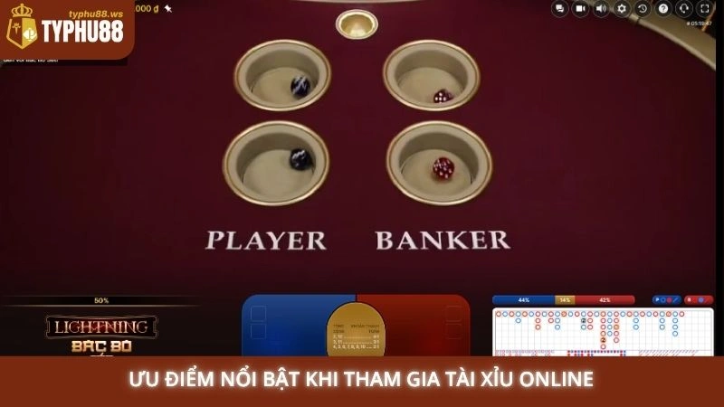 Ưu điểm nổi bật khi tham gia Tài Xỉu online