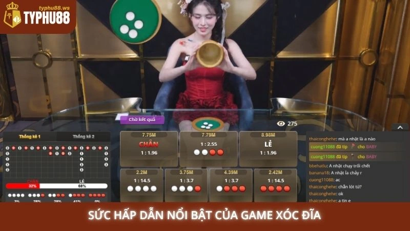 Sức hấp dẫn nổi bật của game xóc đĩa